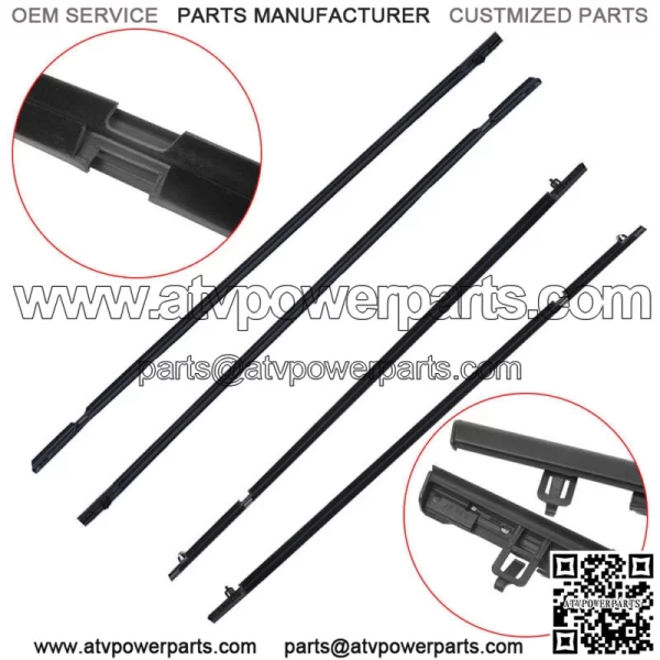 WeatherStrip Window Moulding Trim Seal Belt Outer For 2006-2010 2011 Honda Civic - Image 5