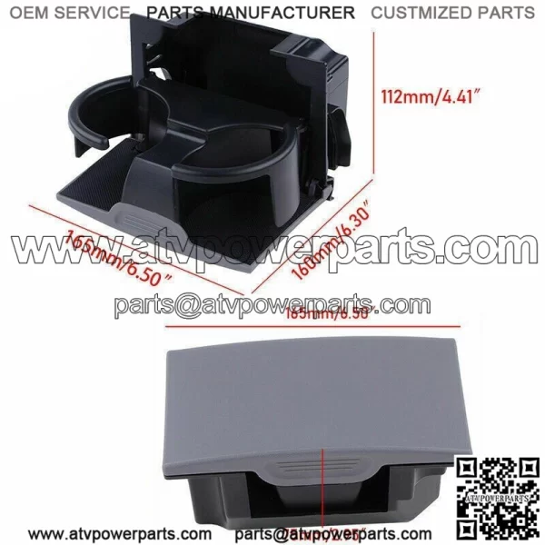 Rear Gray Center Console Cup Holder For Nissan Frontier Xterra 96965-ZS00A - Image 2