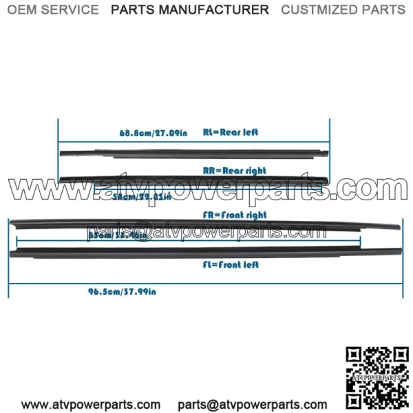 Window Weatherstrip Sweep Belt Outer Seal For 2007-2016 Yaris Sedan 68160-52150 - Image 3