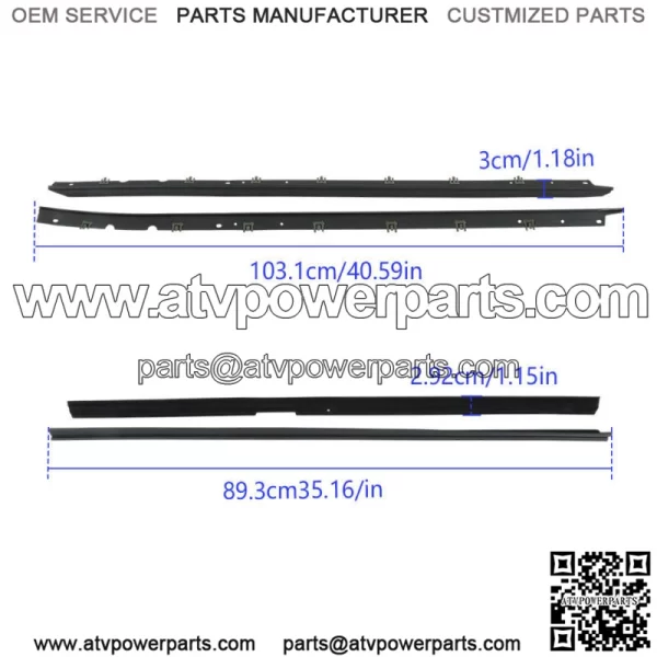 Window Sweep Weatherstrip Felt Seal Kit For 1984-1989 Chevrolet Corvette - Image 4