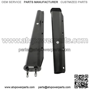 Mud Flap Hangers Black Steel Straight 30" Pair 2.5" Semi Truck Spring Loaded