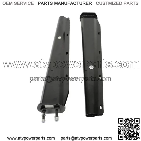 Mud Flap Hangers Black Steel Straight 30" Pair 2.5" Semi Truck Spring Loaded