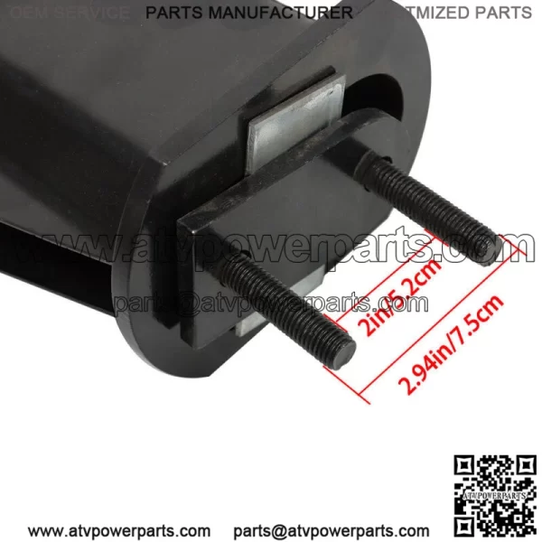 Mud Flap Hangers Black Steel Straight 30" Pair 2.5" Semi Truck Spring Loaded - Image 2