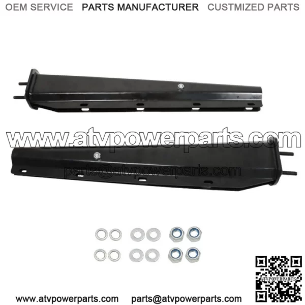 Mud Flap Hangers Black Steel Straight 30" Pair 2.5" Semi Truck Spring Loaded - Image 3