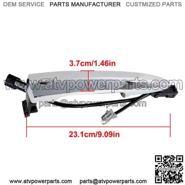 Left Side Exterior Door Handle Suit For Nissan Sentra 13-16 Maxima 09-14 Silver - Image 3