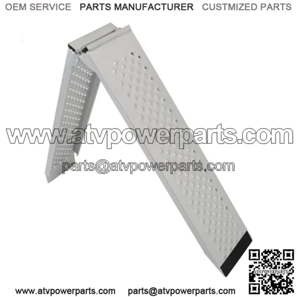 Aluminum 76" Folding Loading Ramp Lawnmower ATV Truck Motorcycle Ramp Bike 600LB