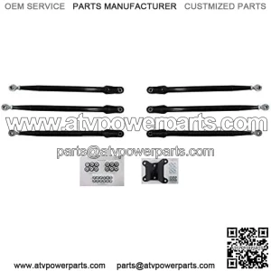Heavy Duty Round Tube Rear Radius Arms/Rods for Can-Am Maverick X3 64" Turbo/X RC/X MR/X DS/MAX (See Fitment Below) - Complete 6 Rod Kit - Black