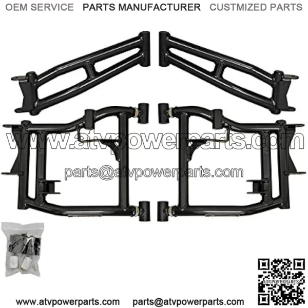 Heavy Duty Black High Clearance Rear Offset A-Arms for 2016-2020 Polaris RZR S 900
