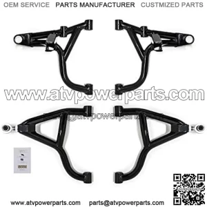 Heavy Duty Arched 1.5" Forward Offset A Arms for Can-Am Maverick Trail (2018+) - Black - Fits Up To A 30" Tire!