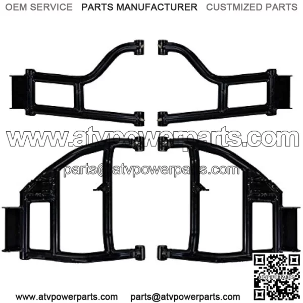 Heavy Duty High Clearance Rear A-Arms with 1.5" Offset for Honda Pioneer 1000/1000-5 (2016+) - New UHMW Bushings Included!