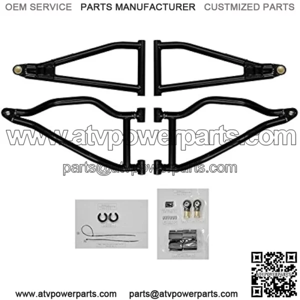 1.5" Red Forward Offset A Arms for 2011-2014 Polaris RZR XP 900/2012-2014 RZR XP 4 900 | Fit up to 30" Tires | 1.25" Tubing 25% Larger Than Stock | UV-Resistant Powder Coat Finish!