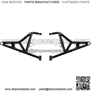 Heavy Duty High Clearance Upper Front A-Arms for 2016-2021 Polaris RZR XP Turbo/XP 4 Turbo - Black - Includes 2 Upper A Arms - Non-Adjustable