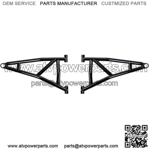 (2) Lower High Clearance A Arms for 2014+ Polaris RZR XP 1000 / XP 4 1000 | Non-Adjustable | Black | 1.25?? Tubing 25% larger Than Stock!