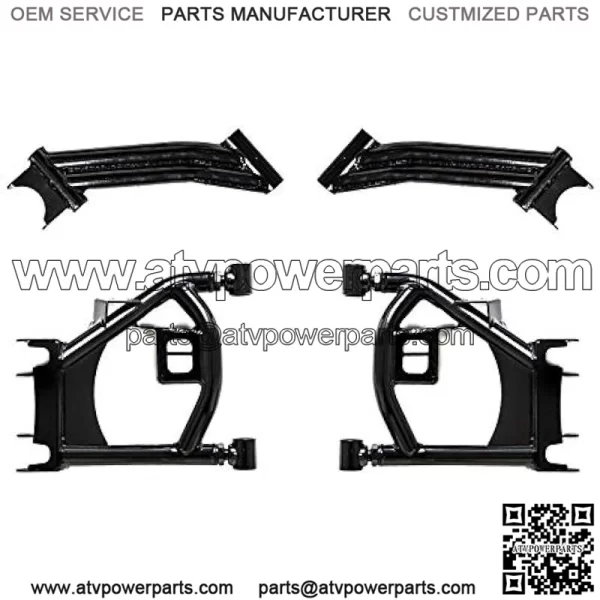 Heavy Duty High Clearance 1.5" Rear Offset A Arms for Can-Am Maverick Trail (2018+) - Black - Fits Up To A 30" Tire!