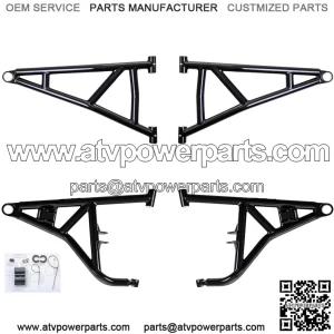 Heavy Duty High Clearance Front A-Arms for Polaris RZR XP 1000 / XP 4 1000 (2014+) - Black - Includes All 4 Arms - Non-Adjustable