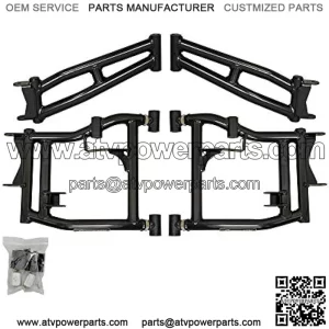 Heavy Duty High Clearance Rear Offset A-Arms for 2016-2020 Polaris RZR S 1000/2019-2020 S4 1000- Black
