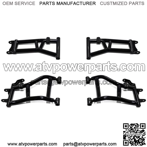 Heavy Duty High Clearance 1.5" Rear Offset A-Arms for CFMOTO UForce 1000 (2019-2021) - Gloss Black