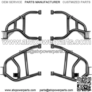 High Clearance Rear Offset A-Arms for 2020+ Yamaha Wolverine X2 | 1.5 Inch Rear Offset | Fit Up to 35 Inch Tires | Adjustable Upper Pivot Block for Full Camber Adjustability | HDPE Bushings