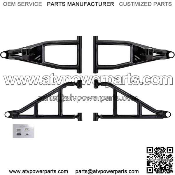 2" Forward Offset A-Arms/Control Arm for Polaris Ranger XP 900  (2016) - Stronger Than OEM! - Black
