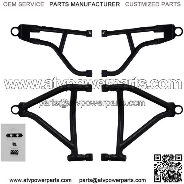 High Clearance 1.5" Offset A-Arms for Gen 2 Can-Am Renegade 1000/500 / 570 / 800R (See Fitment) - Black