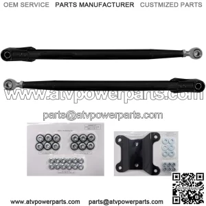 Heavy Duty Round Tube Rear Radius Arms/Rods for Can-Am Maverick X3 72" Turbo/X RC/X MR/X RS/MAX (See Fitment Below) - Lower 2 Rods Only - Black