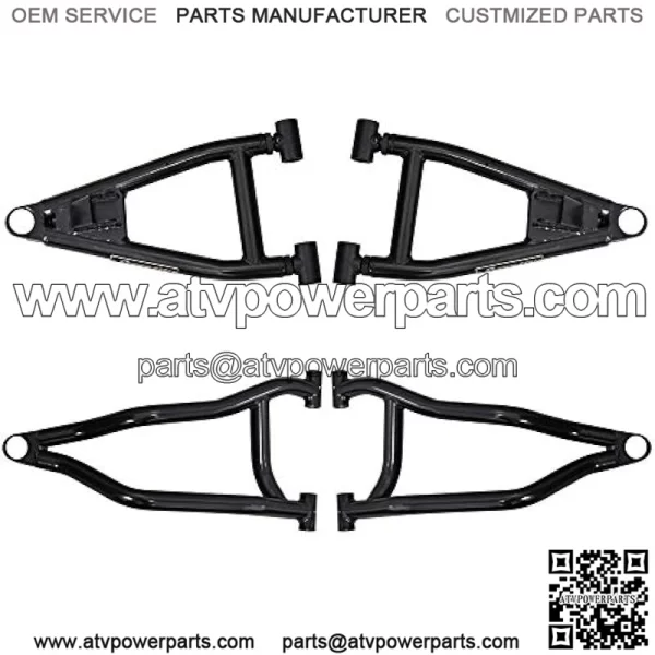 High Clearance Front 1.5" Forward A-Arms for Polaris Ranger 900 Diesel/Crew (2011-2014) - Black