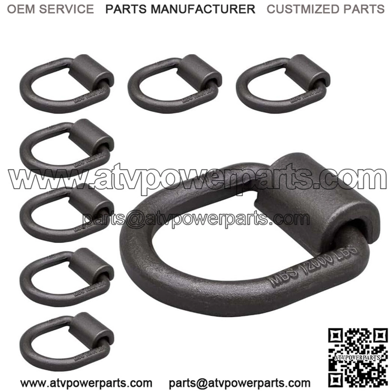 Heavy Duty Welded Forged D-Rings #8 Pack