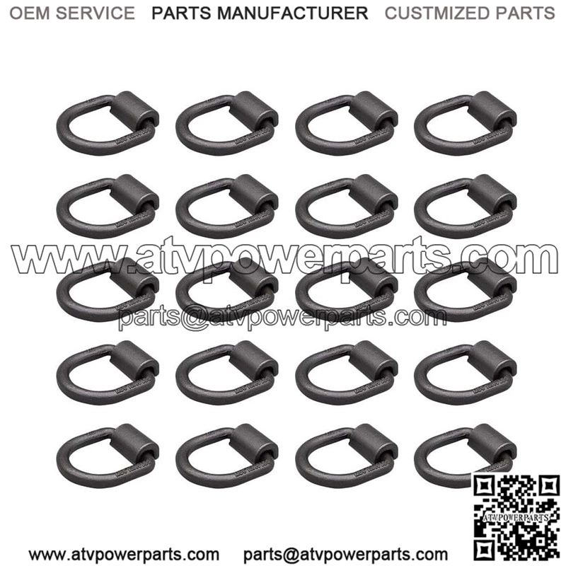Heavy Duty Welded Forged D-Rings #20 Pack
