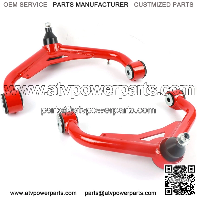 Front Upper Control Arms fit for 2000-2010 Silverado 2500HD, 3500HD, 2-4" Suspension Adjustable Control Arms with ball joint fit for 2000-2010 Sierra 2500HD 3500HD Replaces (Pair, Red)