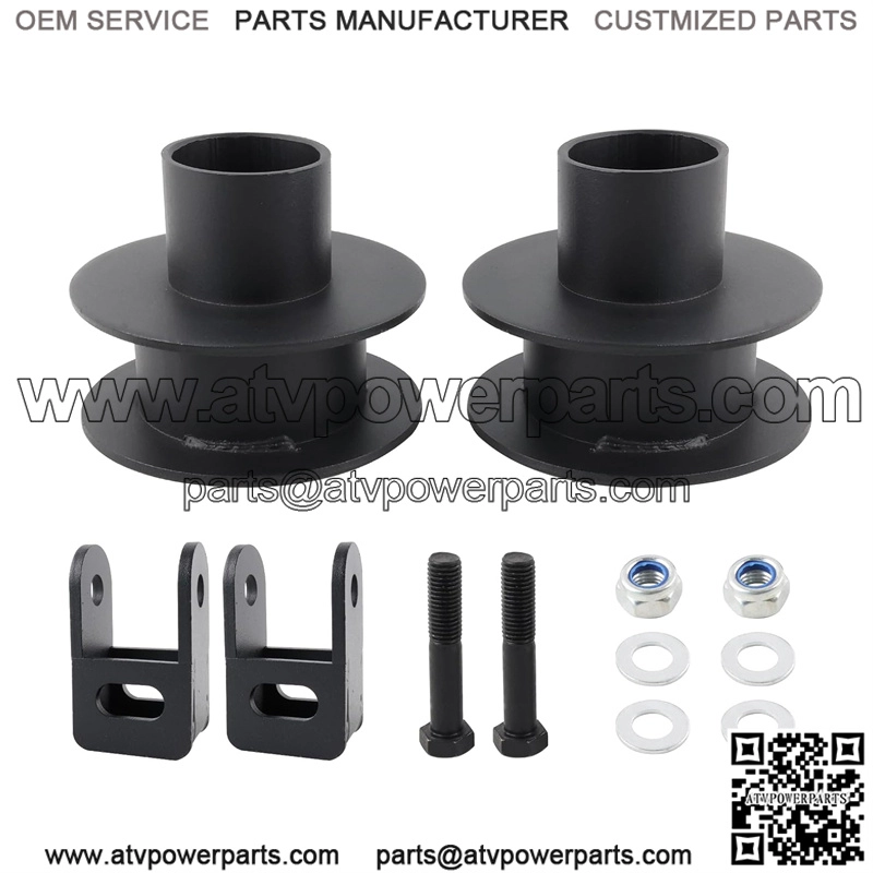 2.5" Front Leveling Kit Compatible with 2005-2023 Ford F250 F350 Super Duty 4WD, High-Strength Steel Coil Spring Lift Spacers & Shock Mount Extenders - Suspension leveling Kit