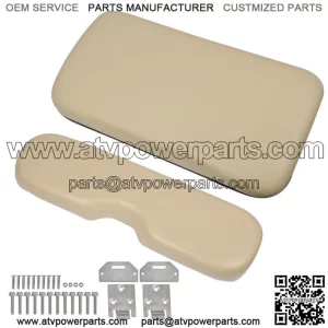 Golf Cart Tan Front Seat Cushion with Hardware For EZGO Medalist TXT 1994-2013