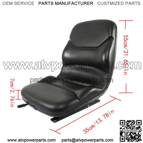 For Case Backhoe Loader Seat Black 580C 580D 580E 580L 580M Skid Steer Loader - Image 2