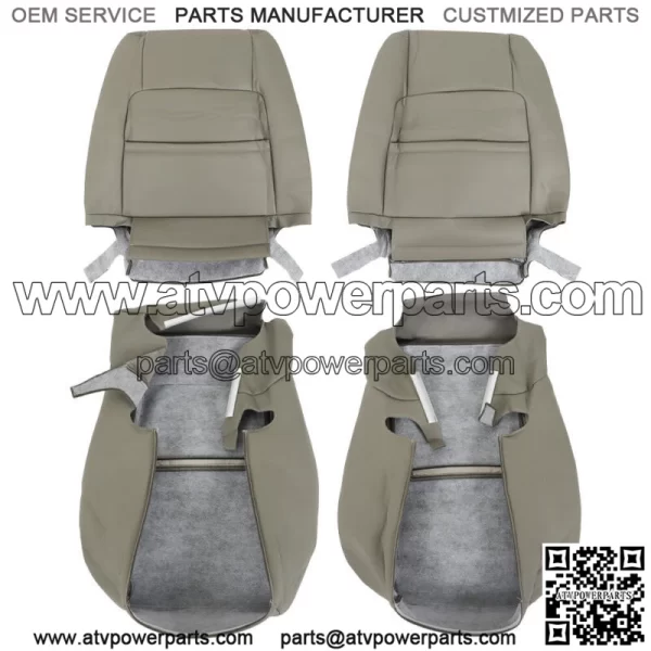 For 2000-2007 Toyota Sequoia Seat Cover Driver & Passenger Bottom & Top Gray - Image 2