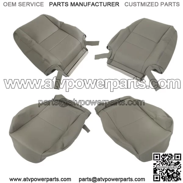 For 2000-2007 Toyota Sequoia Seat Cover Driver & Passenger Bottom & Top Gray - Image 5