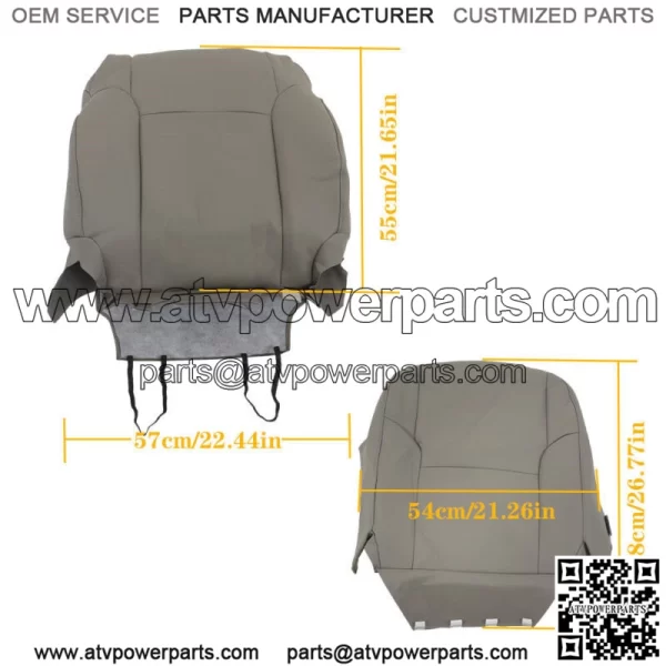For 2003-2008 2009 Toyota 4Runner Front Passenger Driver Seat Cover Leather Gray - Image 2