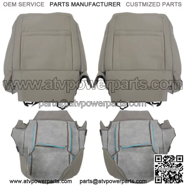 For 2003-2008 2009 Toyota 4Runner Front Passenger Driver Seat Cover Leather Gray - Image 5