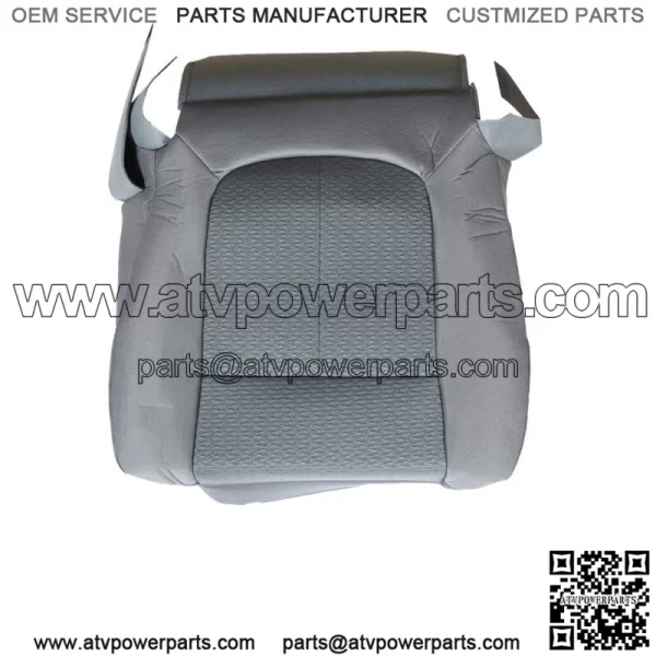 Cloth Seat Cover Driver Bottom Perforated For 2011-2014 Ford F150 Lariat Gray - Image 3