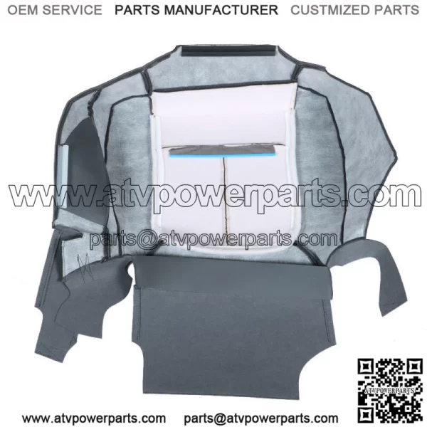 Cloth Seat Cover Driver Bottom Perforated For 2011-2014 Ford F150 Lariat Gray - Image 4