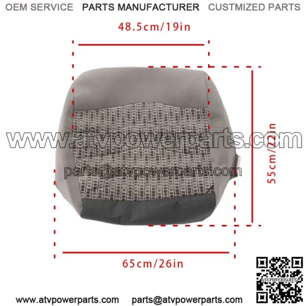 For 1999-2000 Ford F250 F350 F450 F550 XLT Front Seat Cover Driver Gray Cloth - Image 4