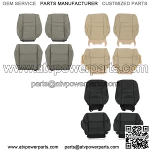 Fit For 2008-2012 Honda Accord Driver & Passenger Bottom Top Leather Seat Cover