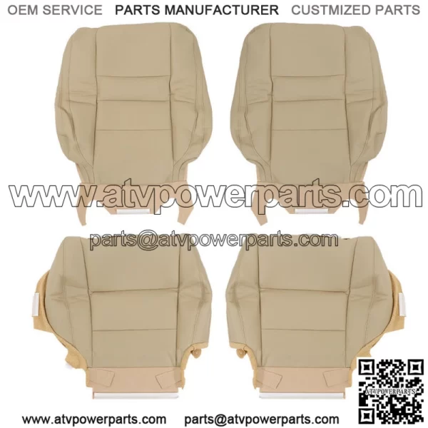 Fit For 2008-2012 Honda Accord Driver & Passenger Bottom Top Leather Seat Cover - Image 3