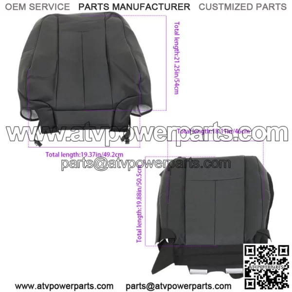 Driver Perforated Leather Seat Cover For 2007-2014 Ford Expedition Bottom & Top - Image 3