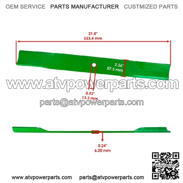 82324 88668 H-1667 320242 Deck Blade for Bush Hog Grasshopper Country Clipper - Image 2