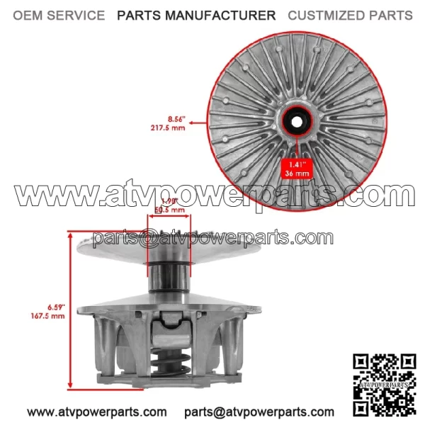Primary Drive Clutch For Polaris Ranger Crew XP 1000 EPS 19-20 1323785 1323397 - Image 2