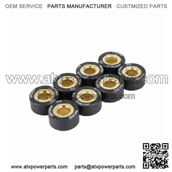 8PCS 26*13 25G Motorcycle Scooter AN400 Variator Weight Roller Clutch Pulley