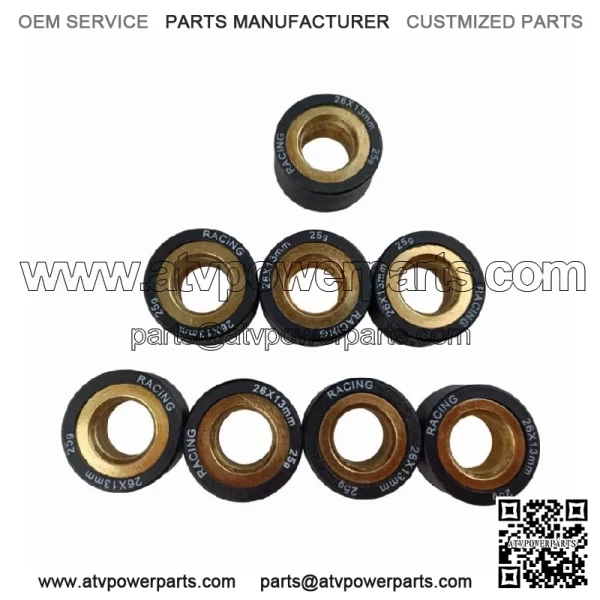 8PCS 26*13 25G Motorcycle Scooter AN400 Variator Weight Roller Clutch Pulley - Image 2