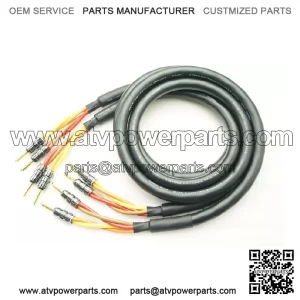 3104 2 Pairs Beryllium Copper Speaker Cables with Banana Plugs 0.5-5.0m