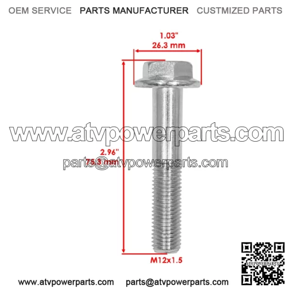 7520477 Front or Rear Suspension Bolt For Polaris RZR XP XP4 Turbo S 2017-2021 - Image 2