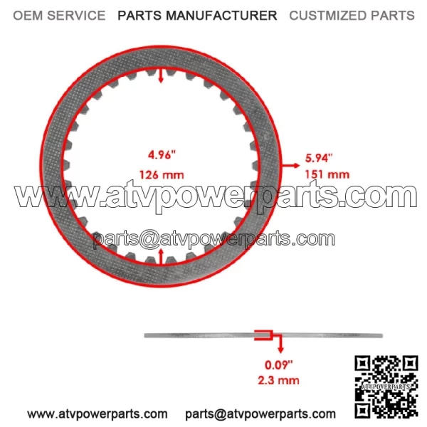Clutch Friction & Steel Plate kit for Honda VF1100SA VF1100SAC V65 Sabre 1984-85 - Image 3