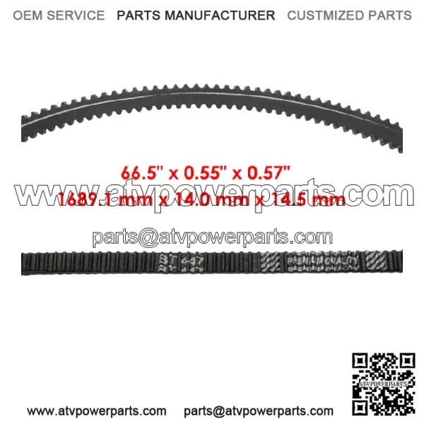 48" Deck Belts for John Deere X590 (- 110000) Tractor / 48X Inch Deck - Image 2
